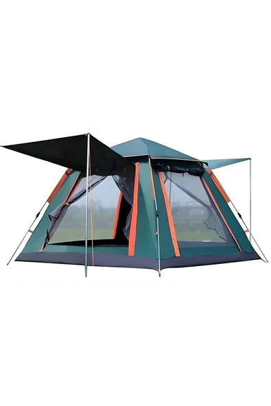 MEGAMUS 8 Kişilik Tam Otamatik Tenteli Kamp Çadırı Portatif Anti-Uv Su Geçirmez Outdoor Plaj Piknik - 2