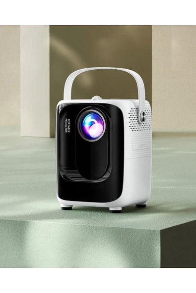 MEGAMUS 5G Mi Smart Mini Projektör 1080P LED Mini WiFi Video Sinema Taşınabilir Projektörleri - 2