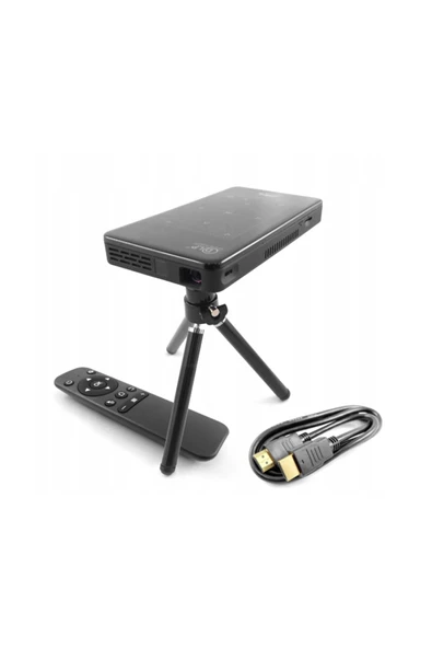 Airstorr 4K HD 1080P taşınabilir akıllı WiFi DLP tripodlu ev sineması Android sistemli projektör