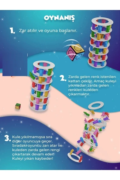 Şanslı Penguen Kulesi Denge Oyunu 3+ Yaş Zeka Ve Aktivite Oyunu Eğlence Kutusu Eğitici Oyuncak - 4