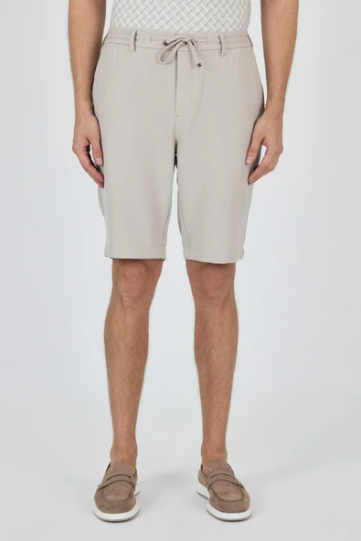 Bej Düz Esnek Gabardin Casual Şort 1016250150 ürün görseli