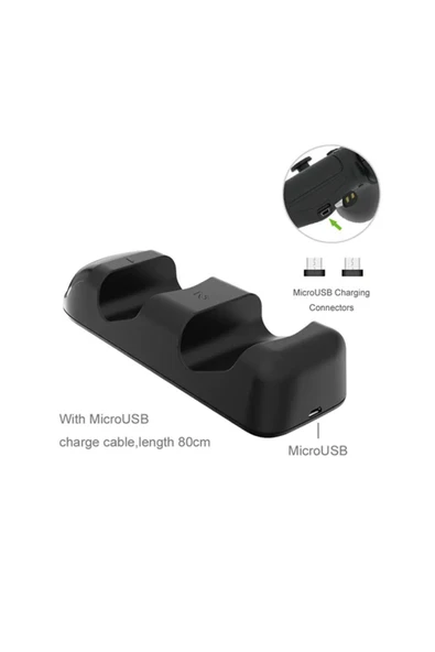 MEGAMUS PS4 joystick şarj standı LED PS4 ince ikili PS4 Pro standı - Resim 4