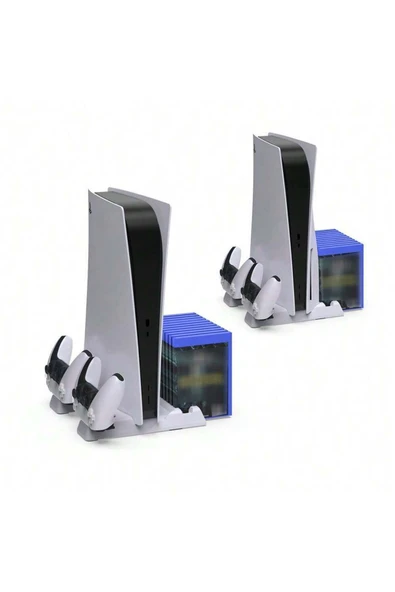 Airstorr 3537b Çok İşlevli Isı Dağıtma Şarj Yerleştirme İstasyonu Disk Depolama Rafı Ps5/ps5 Slim Konsolu - 4