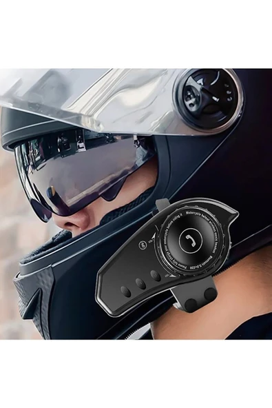 Airstorr Işikli Bt35 Intercom Motor Kurye Kask Kulaklık Bluetooth 5.0 Motosiklet Kulaklık
