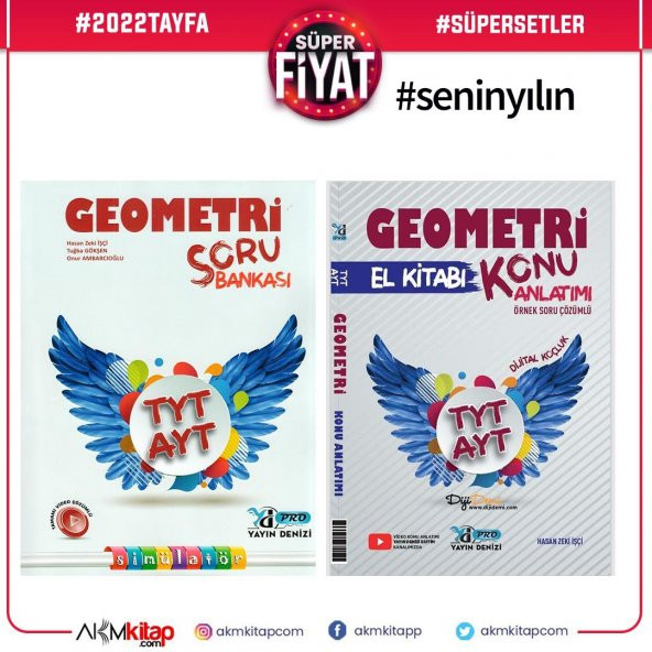 Yayın Denizi TYT AYT Geometri Soru Bankası ve El Kitabı Konu Anlatımı Seti 2 Kitap