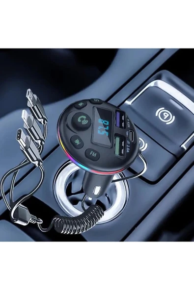 MEGAMUS Bluetooth 5.0 FM Verici MP3 Transmitter Çalar Gürültüsüz Ses Alıcısı ile 3'ü 1 arada - 2