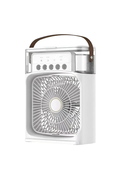 Airstorr Işıklı Klima 600ml 5 Spreyli Vantilatör Buzlu Buharlı Mini Klima Mini Fan Buzlu