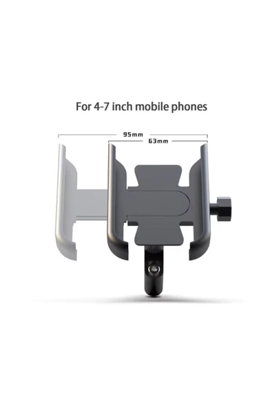 MEGAMUS Metal Gidon Bağlantılı Motosiklet Bisiklet Scooter Telefon Tutucu Navigasyon Ayarlanabilir - 4