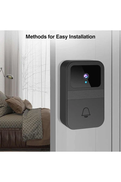 MEGAMUS WiFi Video kapı zili kablosuz HD kamera PIR hareket algılama IR Alarm güvenlik - 4