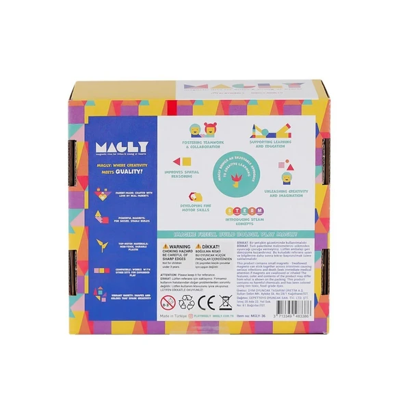 MLG-36 Manyetik Blok 36 Parça -Gepettoys - 2