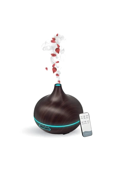 Airstorr Aroma Difüzörü Buhar Ultrasonik 7 Renk Led Işıklı Aromatik Odakokusu Hava Nemlendirici 550 ml