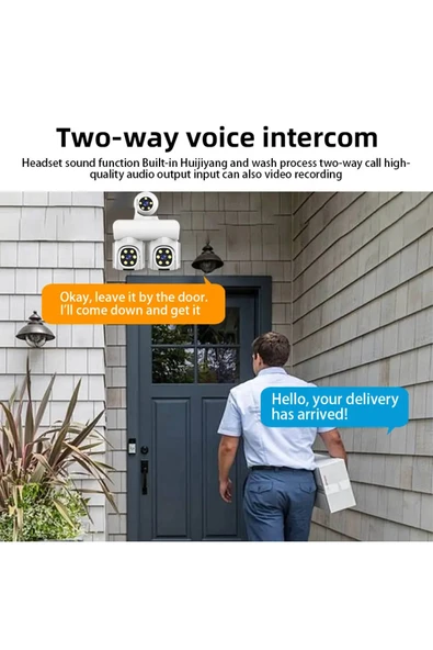 Airstorr Full HD 4G/WiFi Video gözetim kamera açık 6K 360' 3PTZ k 3ekran  3lensler WiFi güvenlik kamerası - Resim 4