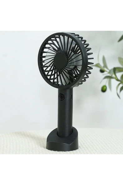 MEGAMUS Taşınabilir Mini USB Fan Telefon Standlı El Fanı 3 Kademeli Üfleyici Mini Vantilatör Soğutucu - 2