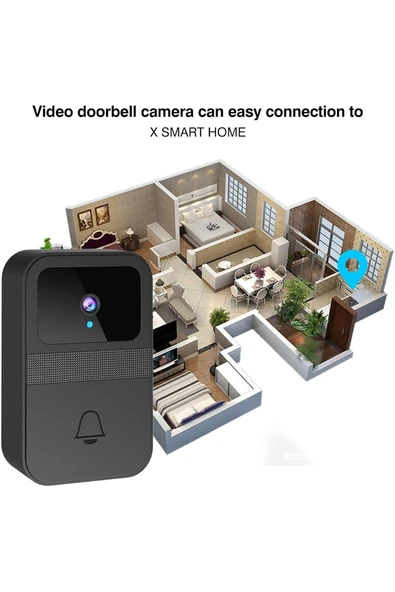 MEGAMUS WiFi Video kapı zili kablosuz HD kamera PIR hareket algılama IR Alarm güvenlik - 2