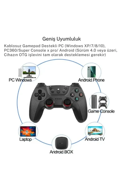 Airstorr Joystick Gamepad Çiftli Tv Pc Uyumlu Oyun Konsolu 2.4g Gamepad Double Joystick Doungle - Resim 2