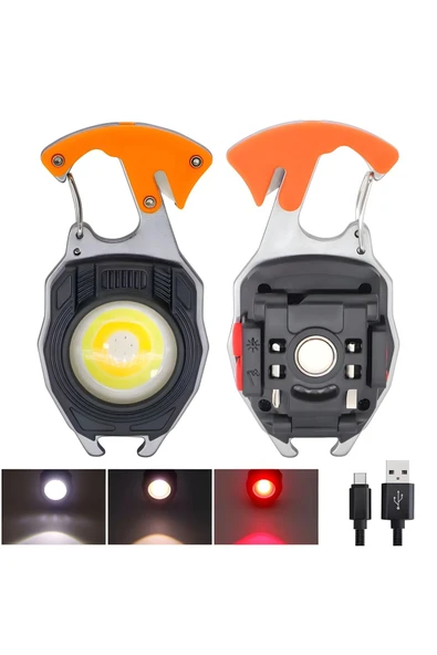 Airstorr Led Çanta Işık Işıklı Anahtarlık Manyetik Braket Tabanı Çakmak Mini El Feneri Anahtarlık Araçları