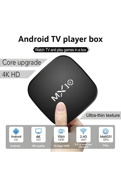 MEGAMUS MX10 8GB 4K TV Box Medya Oynatıcı Android 7.1 Box Tv Stick Medya Oynatıcı Smart Tv Wifi - 2