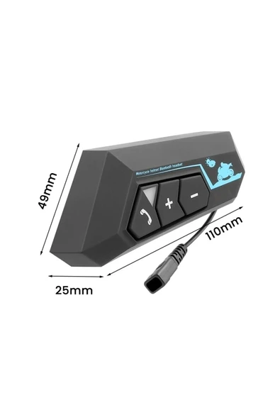 Airstorr Kask Kulaklık Bluetooth Motosiklet Kulaklık 5.0 Bluetooth Interkom Motorsiklet Kulaklık - 4