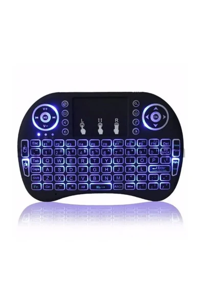 MEGAMUS Mini kablosuz klavye tek el klavye 2.4G USB kablosuz klavye - 1