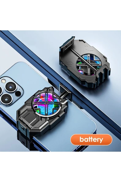 Airstorr Telefonlar için kablolu/kablosuz magesafeli göstergeli şarjlı şarjsız pubg oyun telefon soğutucular - 2