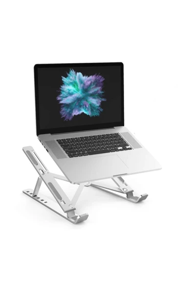 Airstorr Macbook Laptop Bilgisayar Standı Notebook Özel Yükseltici Stand Tablet Tutucu Ayarlı Metal Airstorr