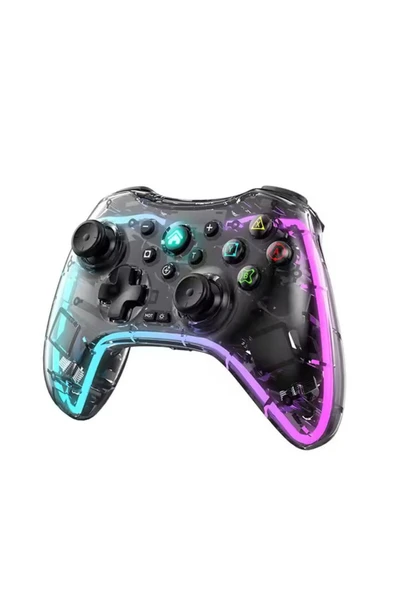 MEGAMUS Joystick PC PS3 PS4 Uyumlu 8 Renkli Oyun Kolu Gyro Eksenli Turbo Çift Titreşimli