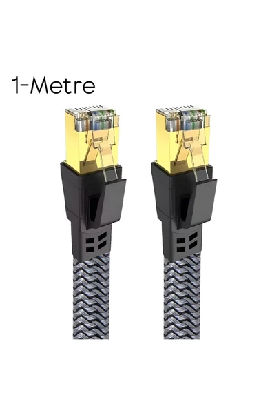 Airstorr Cat8 LAN Kablosu Yüksek Hızlı 40Gbps 2000mhz Ethernet Kablosu Örgü Kaplama 1m 2m 3m 5m 10m