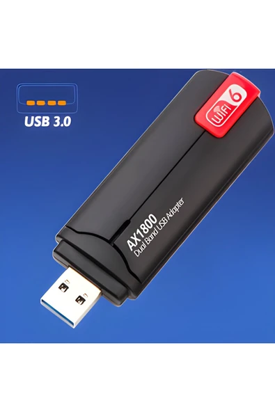 Airstorr USB3.0 WiFi 6 AX1800Mbps Çift Bant 5Ghz/2.4Ghz Kablosuz Adaptörü MU-MIMO Windows 11/10/7 - 3