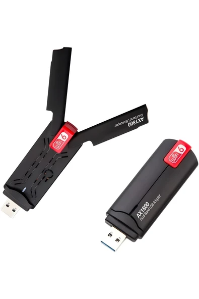 MEGAMUS USB3.0 WiFi 6 AX1800Mbps Çift Bant 5Ghz/2.4Ghz Kablosuz Adaptörü MU-MIMO Windows 11/10/7 - 2