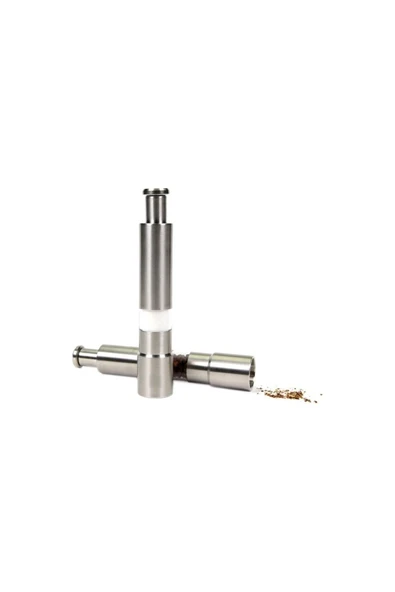 Airstorr Açık Gri Paslanmaz Çelik Karabiber Değirmeni Tuzluk Öğütücü Combo Seyahat Için Basma Düğme ürün görseli