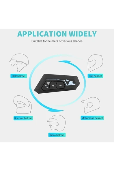 Airstorr Kask Kulaklık Bluetooth Motosiklet Kulaklık 5.0 Bluetooth Interkom Motorsiklet Kulaklık - 3