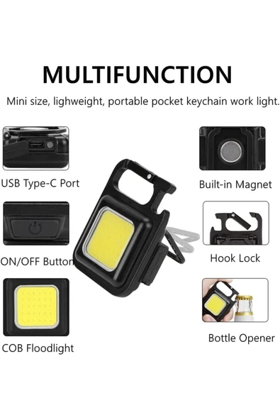 Airstorr Şarj Edilebilir Mini Led Anahtarlık Muti-fonksiyonel Küçük Mıknatıslı Ve Tutucu - 2