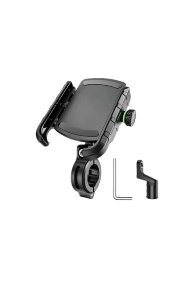 MEGAMUS 2 in 1 Ayna ve Gidon Bağlantılı Motorsiklet Telefon Tutucu Bisiklet ATV Telefon Tutacağı