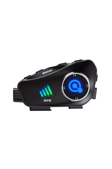 Airstorr Q28 motosiklet Bluetooth kask kulaklık kamera ses kontrolü 1080P Video kayıt interkom