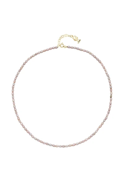 3,5 mm Pembe Çıtır Doğal İnci Kolye - 4