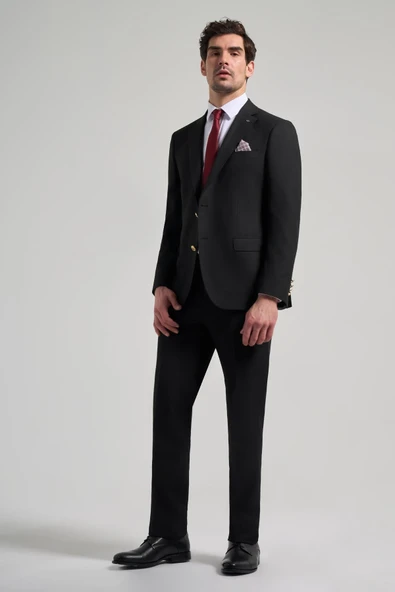 Düz Bez Ayağı Mono Yaka Tam Astar Esnek 6 Drop Comfort Fit Ceket 1002245902 - Resim 3