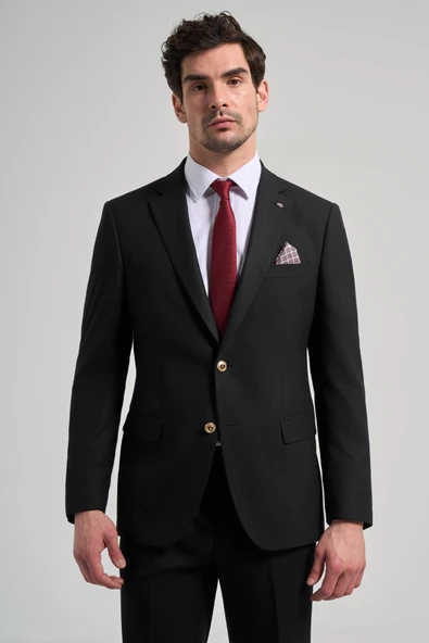 Düz Bez Ayağı Mono Yaka Tam Astar Esnek 6 Drop Comfort Fit Ceket 1002245902 - Resim 2