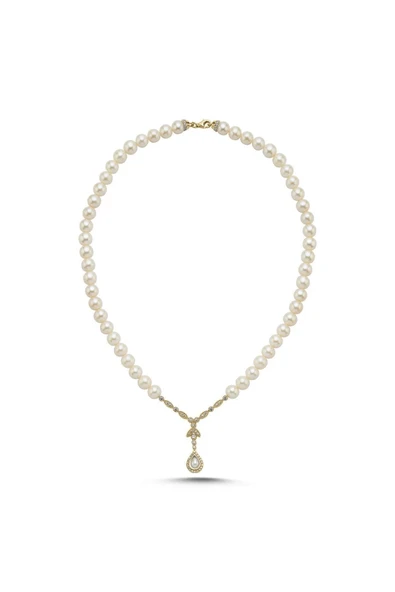 7,5 mm Damla Taşlı Doğal İncili Kolye - Resim 5