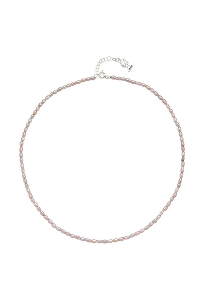 3,5 mm Pembe Çıtır Doğal İnci Kolye - 3