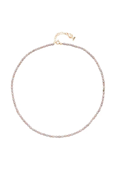 3,5 mm Pembe Çıtır Doğal İnci Kolye - 5