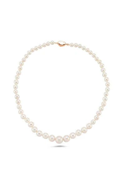 12,5 mm Süzme İnci Kolye - Resim 4