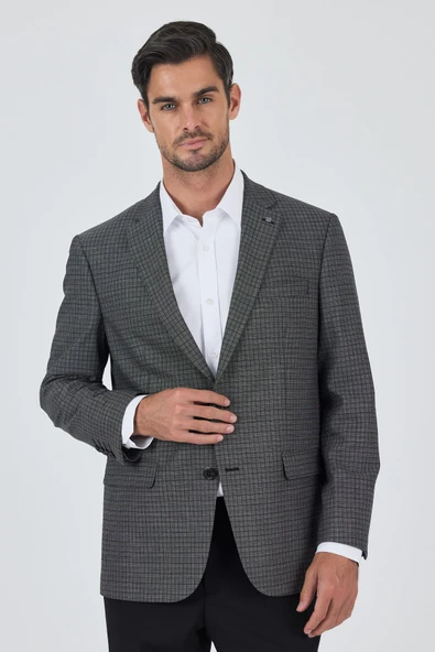 Siyah Mono Yaka Bez Ayağı Tam Astar Esnek 4 Drop Comfort Fit Classic Ceket 1002250157