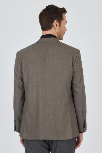Koyu Vizon Mono Yaka Bez Ayağı Tam Astar Esnek 4 Drop Comfort Fit Classic Ceket 1002250155 - 5