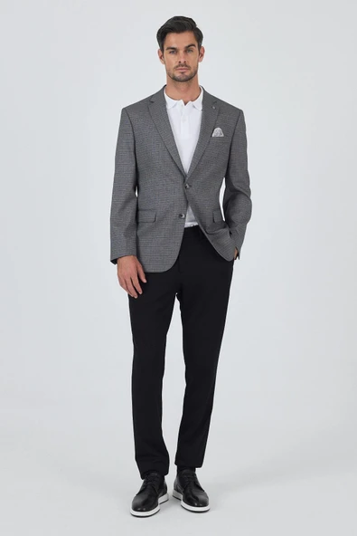 Füme Mono Yaka Bez Ayağı Tam Astar Esnek 4 Drop Comfort Fit Classic Ceket 1002250156 - 2