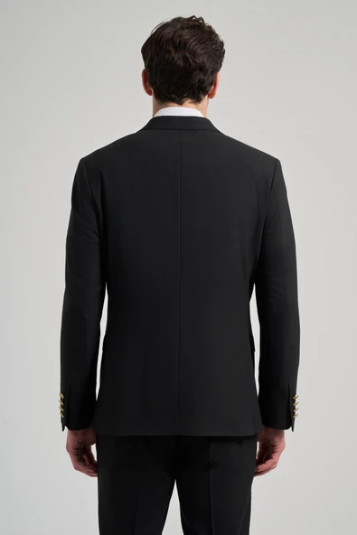 Düz Bez Ayağı Mono Yaka Tam Astar Esnek 6 Drop Slim Fit Ceket 1002245903 - Resim 5