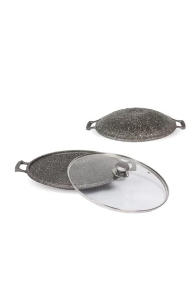 FMS Yörem Döküm Saç Kavurma Tavası 34 cm Gri