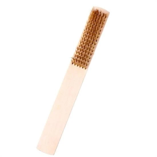 BUFFER® Metal Telli Fırça Ahşap Saplı Pas Kir Sökme Temizleme Fırçası - 3