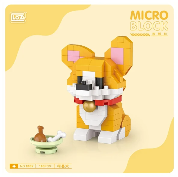 160 Parça Mikro Bloklar Corgi Köpek 10+ Yaş - 2