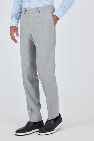 Uzun Kol Kareli Desen Bez Ayağı Sert Yaka cepli Pamuklu Classic Comfort Fit Gömlek 1004250177 - Resim 3