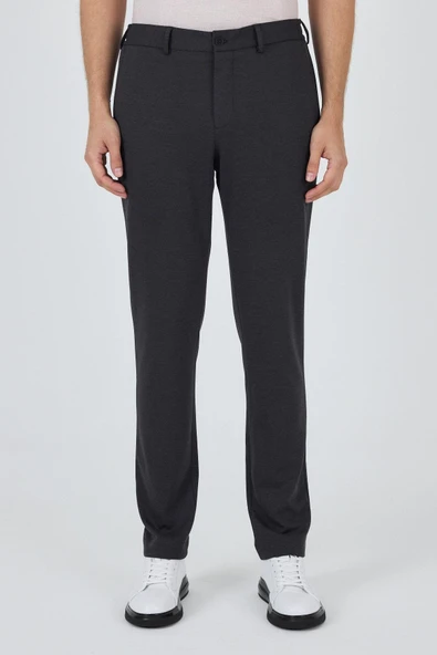 Koyu Antrasit Esnek Yandan Cepli Casual Slim Fit Jogger Pantolon 1003250156 ürün görseli